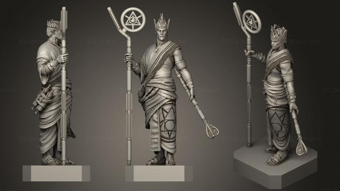 Figurines heroes, monsters and demons (High King Apsu, STKM_1452) 3D models for cnc